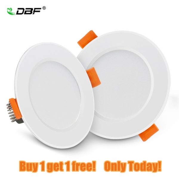 [DBF]Buy 1 get 1 Free Driverless LED Recessed Downlight SMD 2835 3W 5W 7W 9W 12W 220V Ceiling Spot light Bedroom Indoor Lighting 1