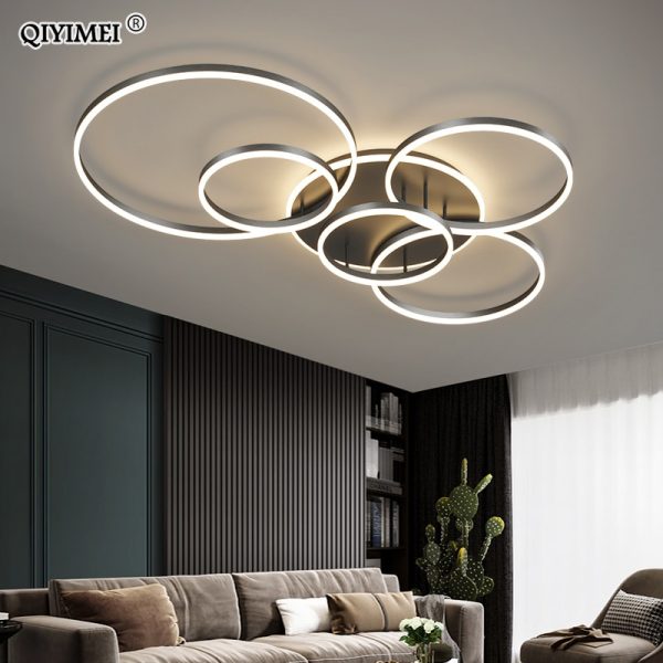 Gold White Modern LED Chandelier Lighting For Living Study Room Dimmable Indoor Lamps Parlor Foyer Lustres Lampadario Luminaire 4