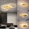Gold White Modern LED Chandelier Lighting For Living Study Room Dimmable Indoor Lamps Parlor Foyer Lustres Lampadario Luminaire 5