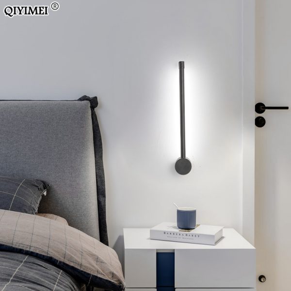 Modern Minimalist Wall Lamps Living Room Bedroom Bedside Luster AC90V-260V LED Indoor black white Lamp Aisle Lighting decoration 5