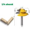 45 Degree Lock Miter Router Bit 6 to 1/2 Shank Woodworking Tenon Milling Cutter Tool Drilling Milling For Wood Carbide Alloy 2