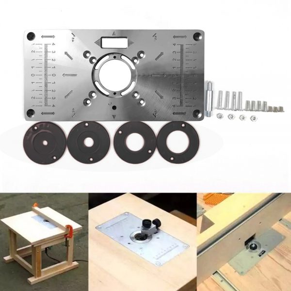 Carpinte Router Table Insert Plate Woodworking Benches Table Saw For Multifunctional Wood Plate Machine Engraving 4 Rings Tool 4