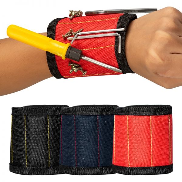 New Strong Magnetic Wristband Portable Tool Bag For Screw Nail Nut Bolt Drill Bit Repair Kit Organizer Storage 2