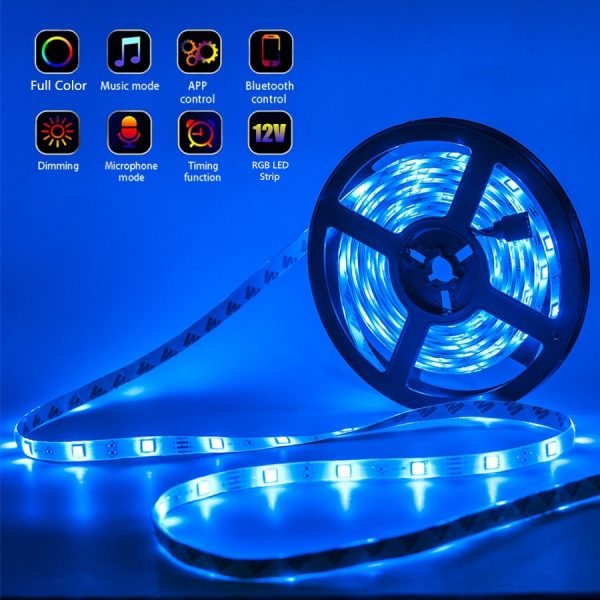 LED Light Strips Bluetooth WIFI Controller Flexible RGB 5050 Decoration BackLight Lamp Night light Luminous String For Bedroom 2