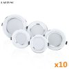 10pcs/lot LED Downlight 5W 9W 12W 15W 18W Recessed Round LED Ceiling Lamp AC 220V-240V Indoor Lighting Warm White Cold White 1