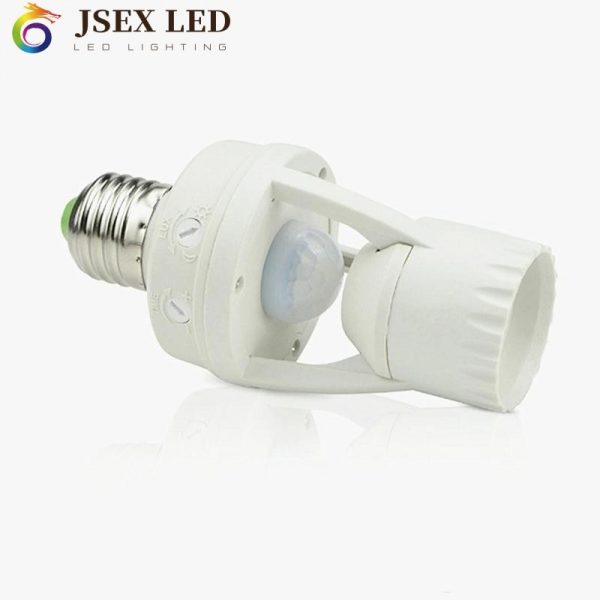 Smart 110V-240V 60W PIR Induction Infrared Motion Sensor E27 LED lamp Base Holder With light Control Switch Bulb Socket Adapter 1