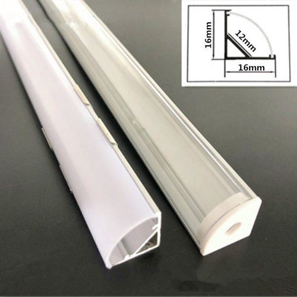2-30pcs/lot 0.5m/pcs V-Type Corner Aluminum Profile For 5050 3528 Milky/Transparent Cover LED Channel Cabinet Bar Strip Lights 1