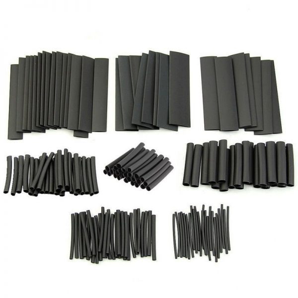 127 Pcs Heat Shrink Sleeving Tube Tube Assortment Kit Electrical Connection Electrical Wire Wrap Cable Waterproof Shrinkage 2:1 5