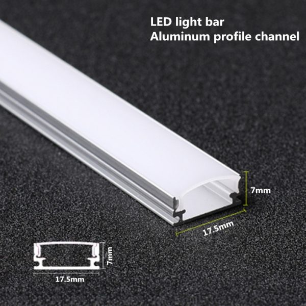 2-30pcs / lot 0.5m / pcs LED Aluminum profile for 5050 3528 5630 milky white LED strip/channel transparent cover 1