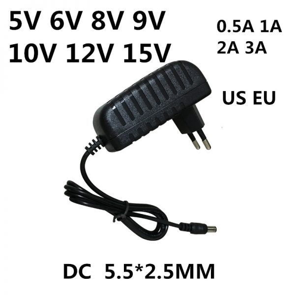 AC 110-240V DC 5V 6V 8V 9V 10V 12V 15V 0.5A 1A 2A 3A Universal Power Adapter Supply Charger adaptor Eu Us for LED light strips 2
