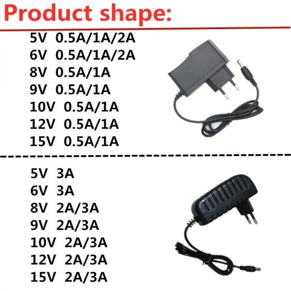 AC 110-240V DC 5V 6V 8V 9V 10V 12V 15V 0.5A 1A 2A 3A Universal Power Adapter Supply Charger adaptor Eu Us for LED light strips 4