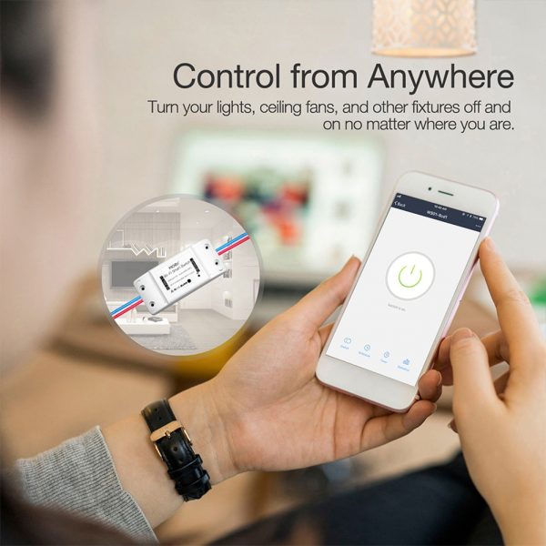 DIY WiFi Smart Light Switch Universal Breaker Timer Smart Life APP Wireless Remote Control Works with Alexa Google Home 2