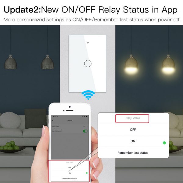 NEW WiFi Smart Light Switch RF433 No Neutral Wire Single Fire Smart Life Tuya App Control Works with Alexa Google Home 110V 220V 3