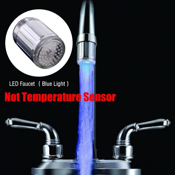 LED Water Faucet Stream Light Kitchen Bathroom Shower Tap Faucet Nozzle Head 7 Color Change Temperature Sensor Light Faucet led 4
