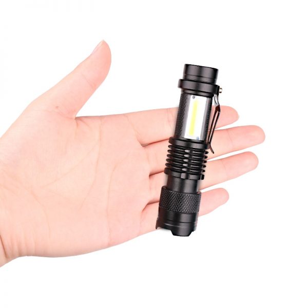 Newest Design XP-G Q5 Built in Battery USB Charging Flashlight COB LED Zoomable Waterproof Tactical Torch Lamp LED Bulbs Litwod 5