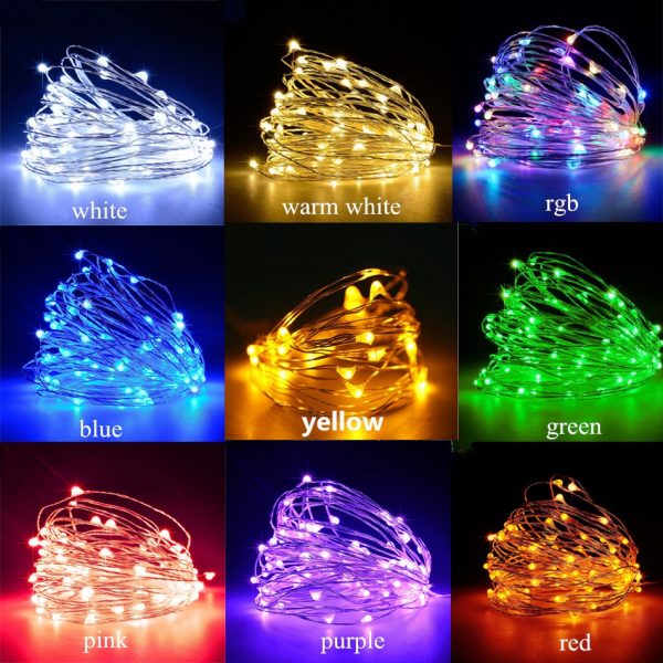 Led Fairy Lights Copper Wire String 1/2/5/10M Holiday Outdoor Lamp Garland Luces For Christmas Tree Wedding Party Decoration 2