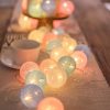 20 LED Cotton Ball Garland String Lights Christmas Fairy Lighting Strings for Outdoor Holiday Wedding Xmas Party Home Decoration 2