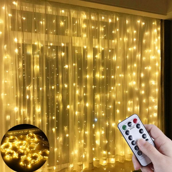 3M LED Curtain Garland on The Window USB Power Fairy Lights Festoon with Remote New Year Garland Led Lights Christmas Decoration 1