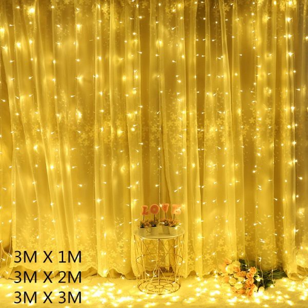 3M LED Curtain Garland on The Window USB Power Fairy Lights Festoon with Remote New Year Garland Led Lights Christmas Decoration 3