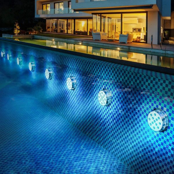 16 Colors Submersible 13 Led Light with Suction Cup for Outdoor Pond Fountain Vase Garden Swimming Pool Underwater Night Lamp 5