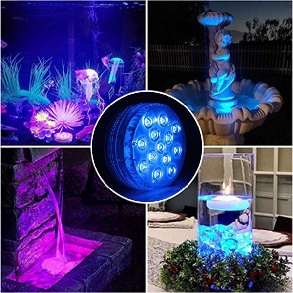 16 Colors Submersible 13 Led Light with Suction Cup for Outdoor Pond Fountain Vase Garden Swimming Pool Underwater Night Lamp 6